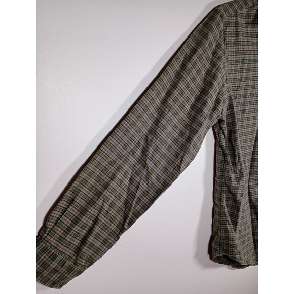 Ralph Lauren Green Plaid Long Sleeve Button Down Collared Dress Shirt Size  L - Picture 3 of 6